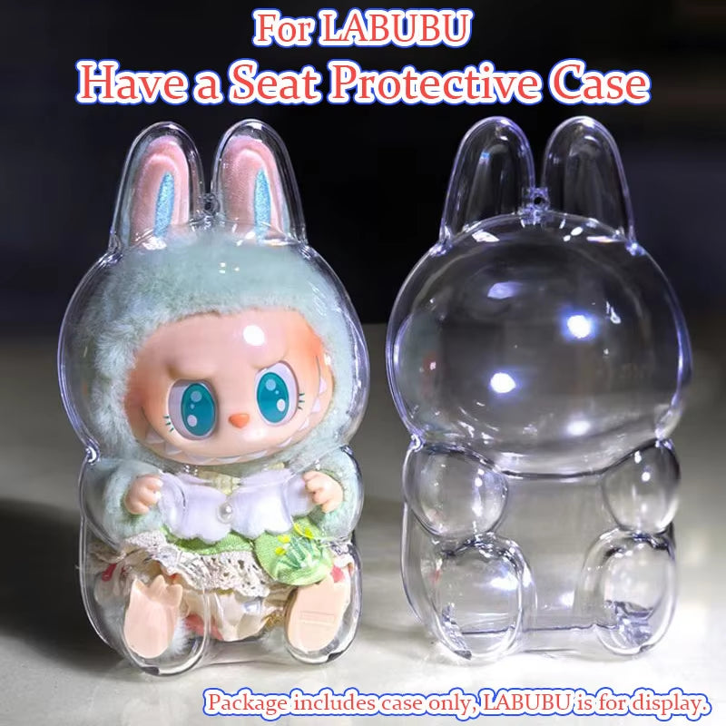 LABUBU Have a Seat Transparent Case Labubu Plastic Case Backpack Charms