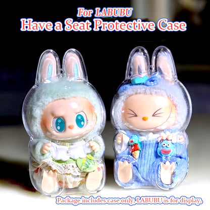 LABUBU Have a Seat Transparent Case Labubu Plastic Case Backpack Charms