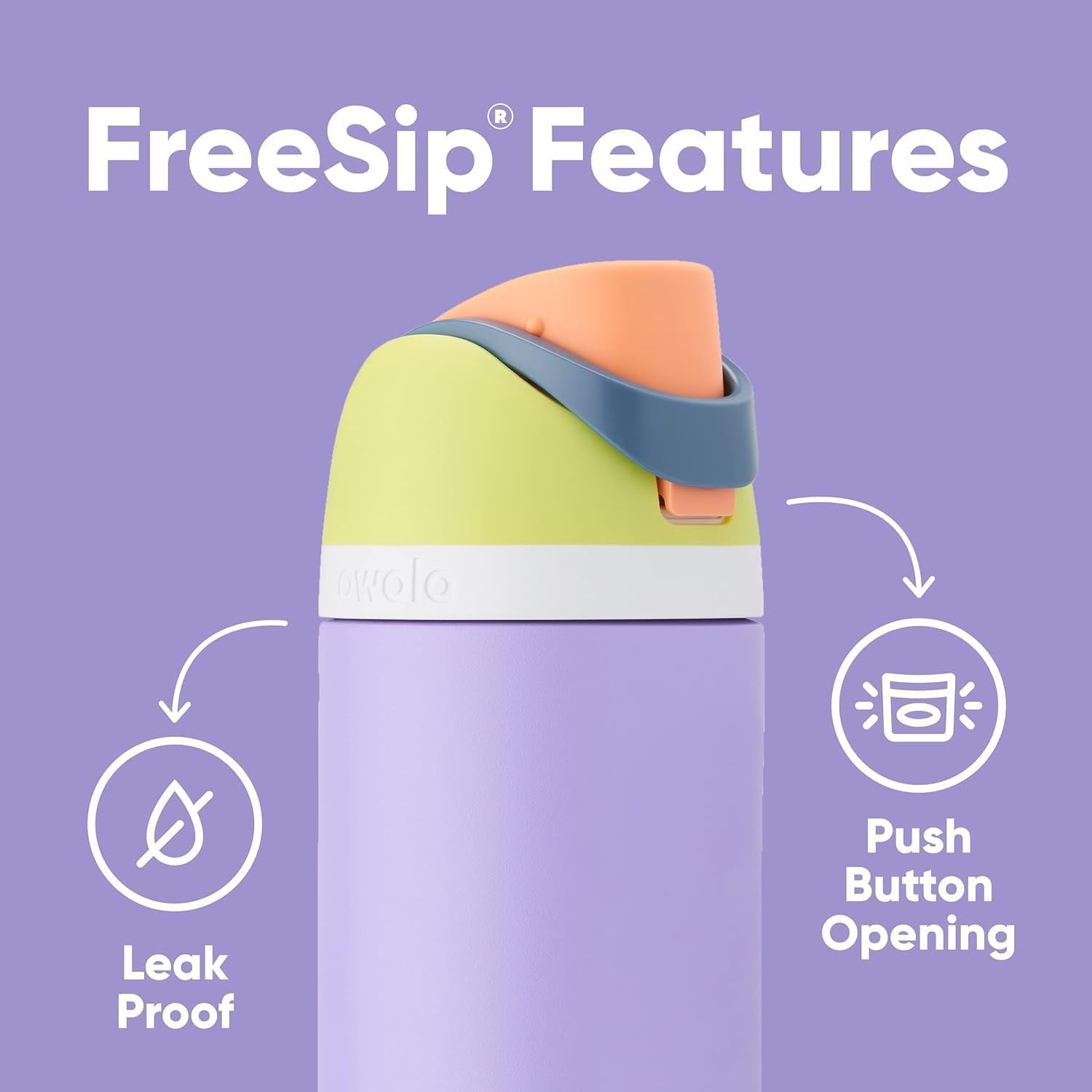 Freesip Insulated Stainless Steel Water Bottle with Straw for Sports and Travel, Bpa-Free Sports Water Bottle, 40 Oz, Candy Store