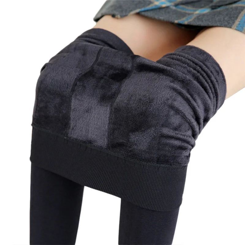 Winter Leggings for Women Warm Leggins Solid Color Velvet Leggins High Waist Leggings Stretchy Leggings Dropshipping