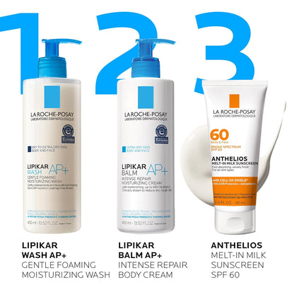 Anthelios Melt-In Milk Sunscreen SPF 60, Sunscreen for Body & Face, Broad Spectrum SPF + Antioxidants, Oil Free, Lightweight & Fast Absorbing, Oxybenzone Free