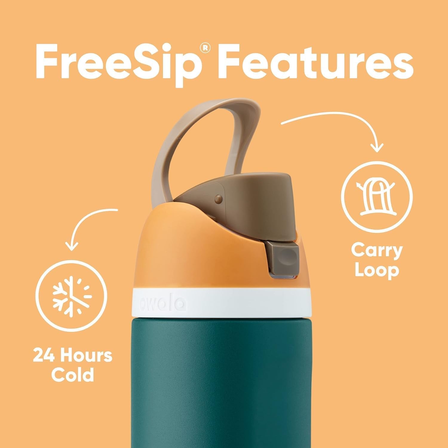 Freesip Insulated Stainless Steel Water Bottle with Straw for Sports and Travel, Bpa-Free Sports Water Bottle, 40 Oz, Candy Store