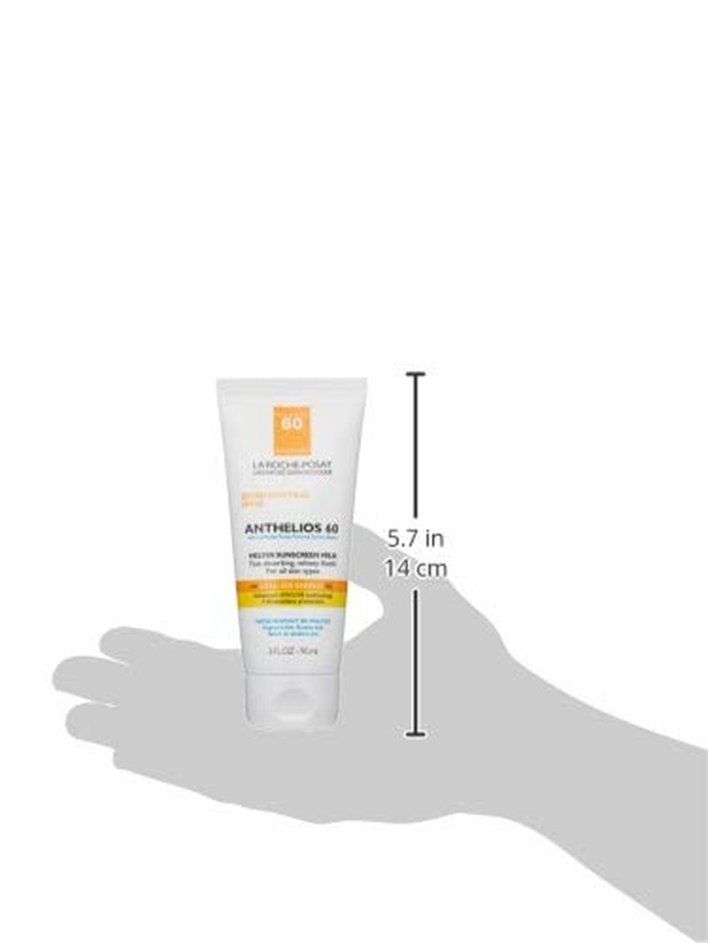 Anthelios Melt-In Milk Sunscreen SPF 60, Sunscreen for Body & Face, Broad Spectrum SPF + Antioxidants, Oil Free, Lightweight & Fast Absorbing, Oxybenzone Free